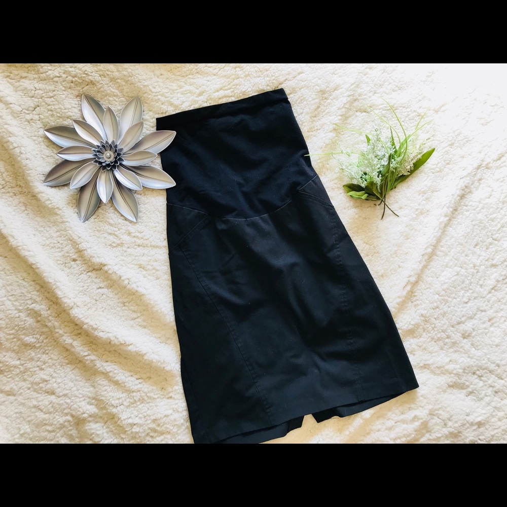 Secret Fit Belly Pencil Fit Maternity Skirt- Black